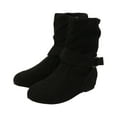 thumbnail image 4 of Hessimy Ankle Boots for Women Arch Support Womens Low Heel Fashion Lace Up Zipper Booties Casual Walking Short Bootie Slip on Fall Winter Outdoor Flat Shoes(Z7-Black,7), 4 of 7