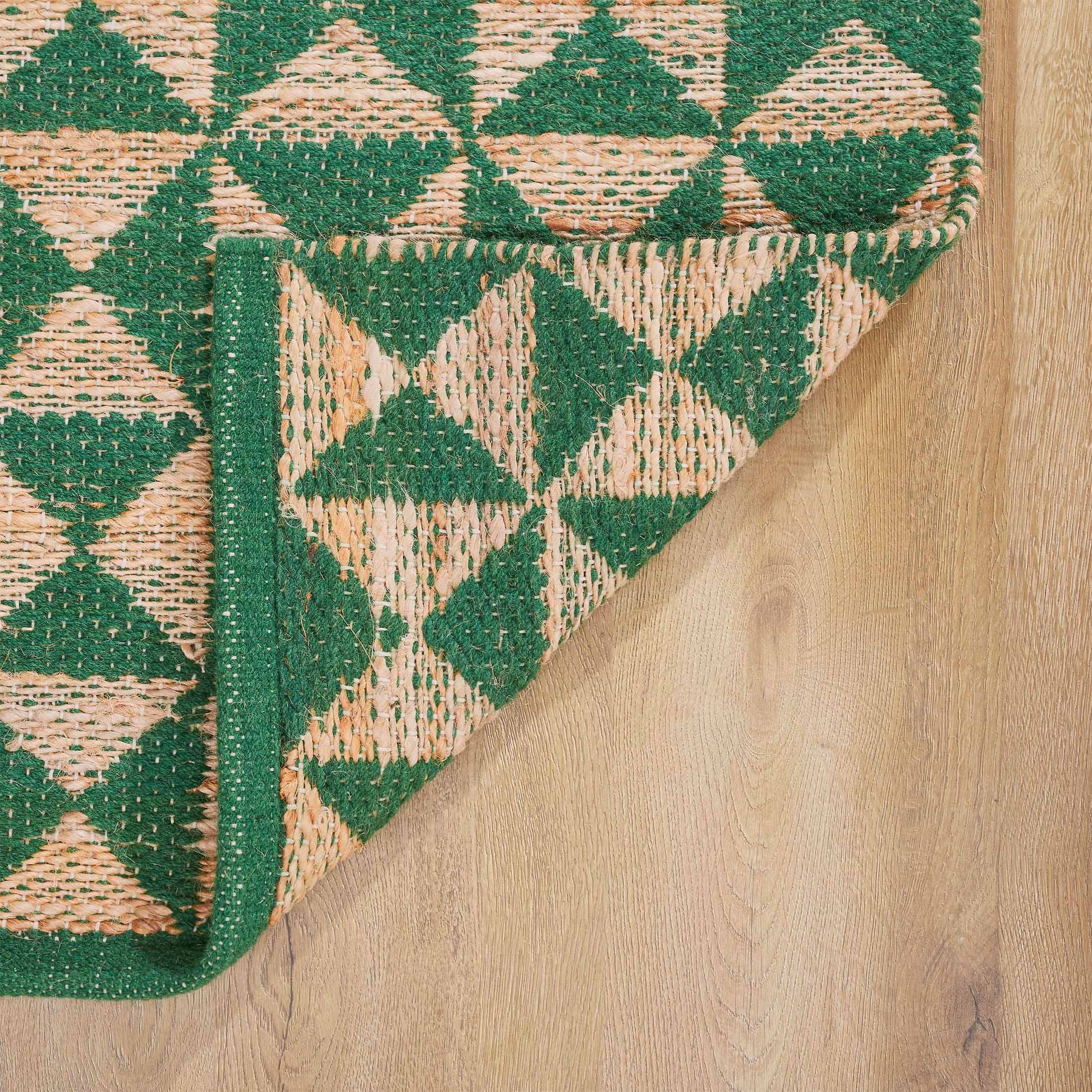 Beautiful Thyme Green Jute Geometric Indoor Area Rug by Drew Barrymore, 8' x 10'