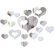 thumbnail image 1 of Pegatinas removibles de pared de plástico en forma de corazón pegatinas Inicio, 1 of 8