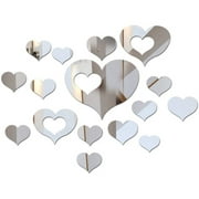 iOPQO Wall Decor Removable Wall Stickers Wall Heart-Shape Stickers Home Decor Peel And Stick Wallpaper