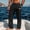 Black, variant on FDGIU 2025 Men's Casual Twill Pants - Trendy Sweatpants, Loose Fit Cuffed Joggers with Drawstring Waist, Fashion Casual Pockets Pants for Lounge and Outdoor