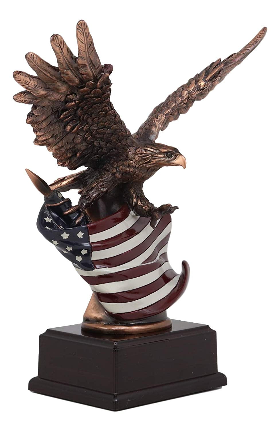 Ebros Wings of Glory Bald Eagle with Spread Out Wings Clutching On