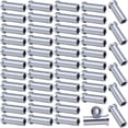 thumbnail image 1 of 50 Pack T316 Stainless Steel Protective Sleeves Cable Railing Kit Cable Railing Hardware for Wood Posts for 1/8" Stainless Steel Cable Wire Rope Deck Cable Railing CR13, 1 of 5