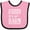 Pink and Black, variant on Inktastic RAISED in a BARN in White Boys or Girls Baby Bib