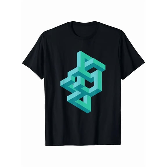 Optical Illusion Design, 100% Cotton 180gsm, Relaxed Fit Short Sleeve Tee
