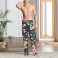 thumbnail image 2 of Gukieu Vintage Floral Print Men's Home Trousers, Elastic Drawstring Home Pajamas Clothing Suitable for Adult Men-X-Large, 2 of 6