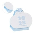 thumbnail image 3 of 2023 Mini Desk Calendar Standing Flip Coil Binding Desktop Calendar Cute Monthly Schedule Planner for Home Bedroom Cloud Blue, 3 of 8