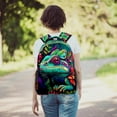 thumbnail image 6 of Lightweight Backpack Chameleon School Bag Travel Laptop Daypack for Men Women Casual Rucksack, 6 of 6