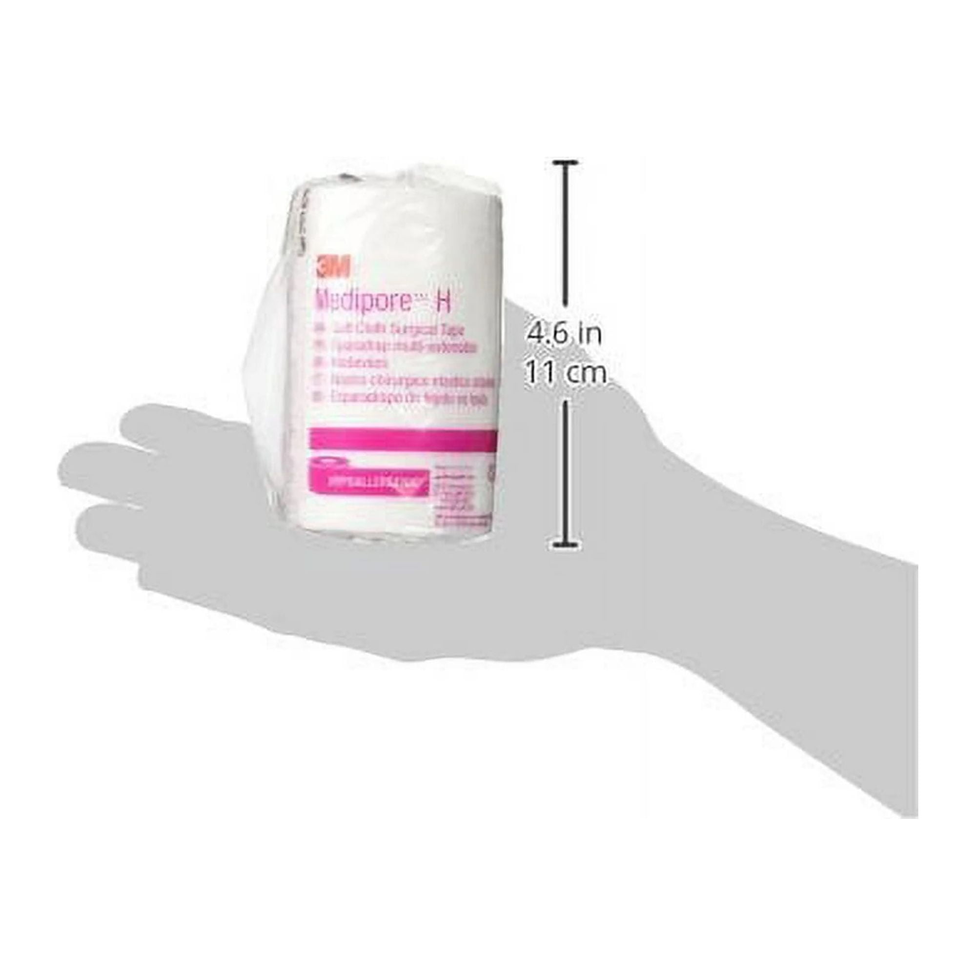 3M Medipore H 2864 Soft Cloth Surgical Tape - Roll Size is 4" x 10 Yards - For Wound Dressings, Tubing, & Catheters - Water Resistant, Latex-Free & Breathable Gentle Adhesion - Pack of 24