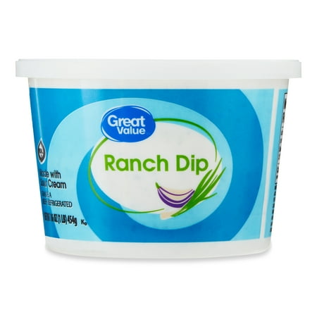 Great Value Gluten-Free Ranch Dip, 16 oz, Tub, Refrigerated