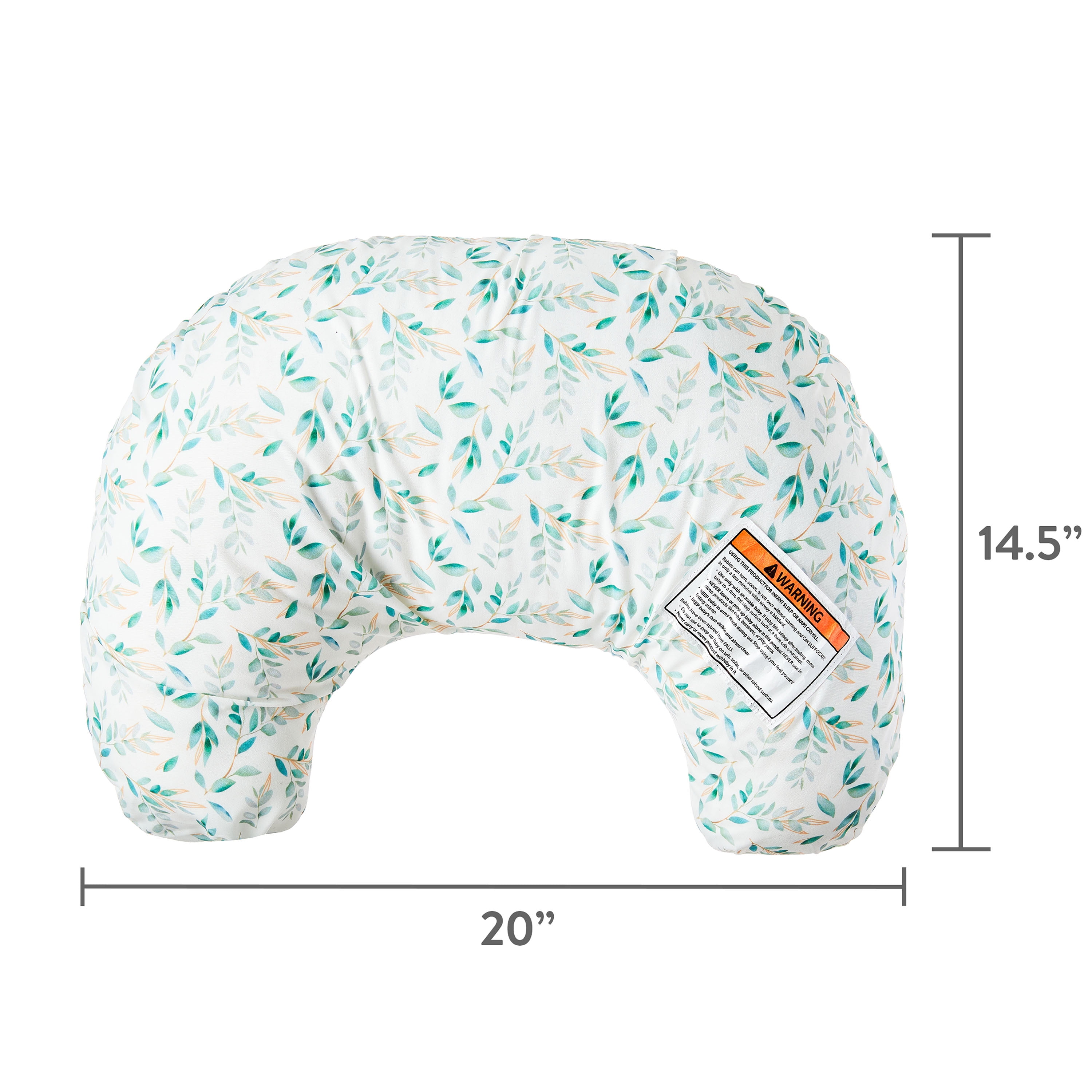 Parents Choice Nursing Pillow, Polyester, Green Leaf Design