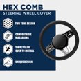 thumbnail image 3 of Road Comforts Two Tone Hex Sports Steering Wheel Cover Black-Universal Fit, 24MP06 - 0.79Lbs, 3 of 9