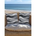 thumbnail image 5 of Outdoor Pillows Waterproof, Black Grey Ombre Throw Pillows with Inserts Included, Modern Moire Abstract Art Aesthetics Indoor Outdoor Decorative Lumbar Pillow for Bed/Couch/Patio 18"x18", 2Pcs, 5 of 8