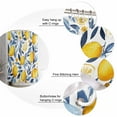 thumbnail image 6 of Yellow Lemon Waterproof Fabric Shower Curtain, Blue Flower Leaves Spring Summer Plant Shower Curtain for Bathroom Curtains Bathtubs Hotel Washable Shower Curtains with 12 Hooks Standard 60x72, 6 of 6