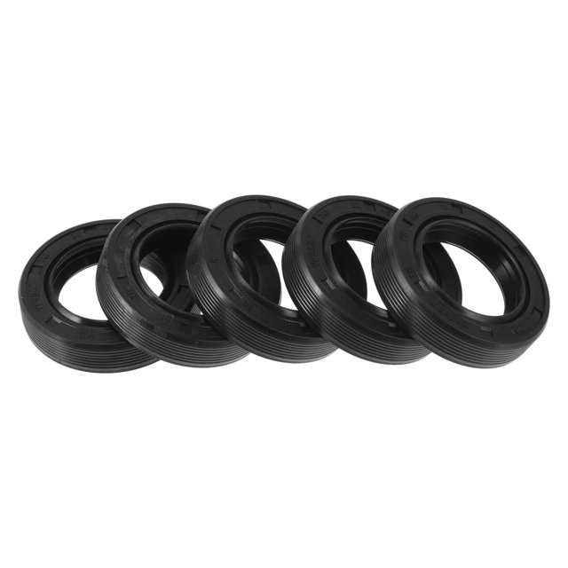 Sello de aceite universal Unique Bargains TC de doble labio con resorte de acero, anillo de sello de eje rotativo 28x45x10mm, alta presión, caucho NBR negro, 5 Pcs