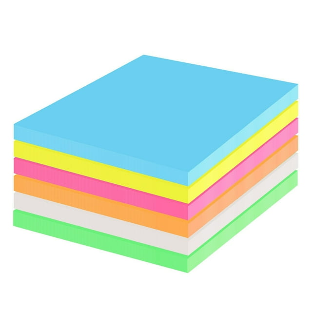 6 Pcs Transparent Sticky Notes,2.95X2.95 Inch Self-Adhesive Water-Proof Sticky Notes,Coloured Sticky Notes,Translucent See-Through Post Sticky Notes,for Planner,Annotation Markers Tab,Colorful