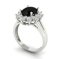 thumbnail image 2 of 2.72 ct Oval Cut Natural Onyx with Simulated Diamond Halo Accents 18K White Gold Womens Engagement Ring, 2 of 5