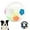 White, variant on Yippzo The Mellow Dog Calming Ball with Handle, Strong and Durable Interactive Football Shape Balls, Dogs Football Toy for Water Play,Training & Outdoor Games