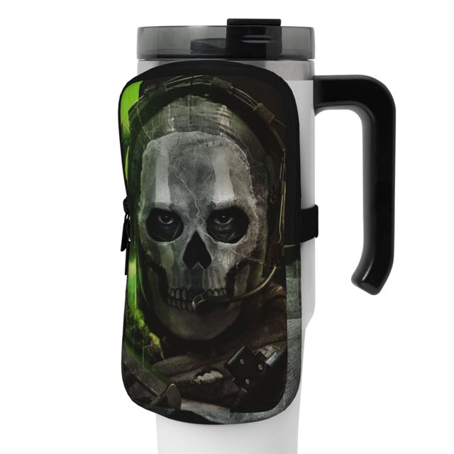 Bolsa para botella de agua deportiva Call of Duty Modern Warfare con brazalete para accesorios de taza, yoga, gimnasio, para hombres y mujeres, color negro