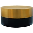 thumbnail image 1 of Meridian Furniture Sun Brushed Gold Top Coffee Table with Matte Black Base, 1 of 4