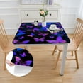 thumbnail image 2 of WYYP Butterfly Small Girls & Purple Cute Waterproof Resistant Fabric Square Tablecloth white, 2 of 7