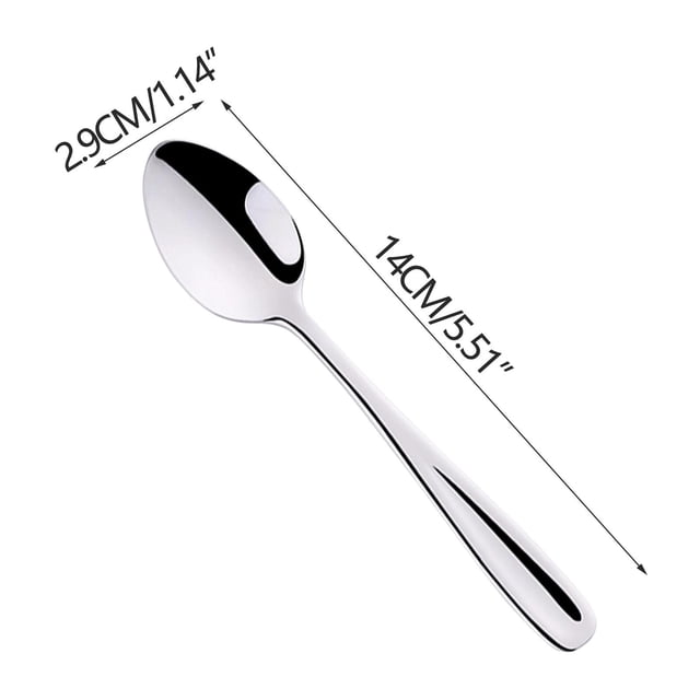 Mini Cucharas para Postres Mini Cuchara de Color de Acero Inoxidable, Pequeñas Cucharaditas Lindas Y Cucharas de Mezcla, así Como Cucharas de Postre para Niños