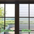 thumbnail image 2 of RV 1 rollo （45x200cm） Películas para ventanas Privacidad No adhesiva Película a rayas de vidrio para oficina Privacidad adhesiva estática para todo tipo de pegatinas para ventanas con superficies de v, 2 of 5