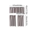 thumbnail image 3 of MMJ Sheer Curtains Semi Sheer Coffee Valance 3 Piece Set Nylon Short Window Filtering Thermal Insulated Kitchen 53.94x17.72in, 3 of 6
