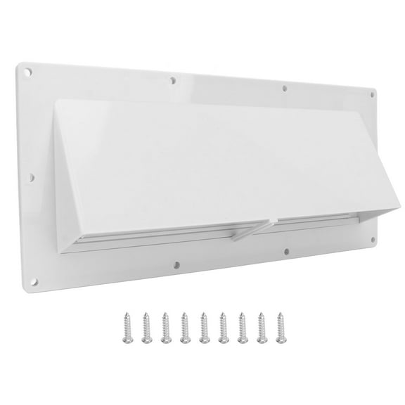 RV Exhaust Vent Cover White Range Hood Sidewall with Lockable Clips for Trailer Camper