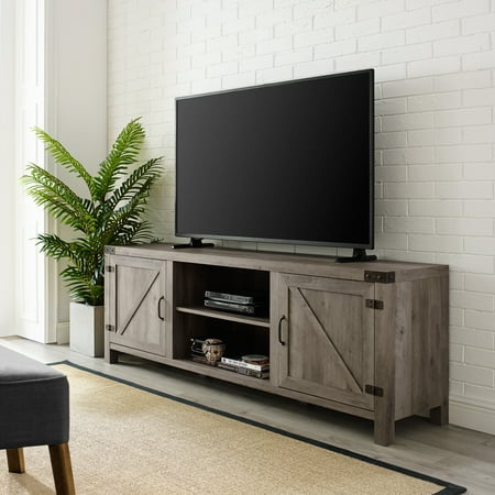 Doors Tv - Manor Park Modern Farmhouse Barn Door TV Stand for TV's up to 78