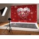 thumbnail image 1 of Telón de fondo Feliz Día de San Valentín ABPHQTO 150x220cm Diamante Corazón Bokeh Sparkle Lentejuelas Rojo, 1 of 3