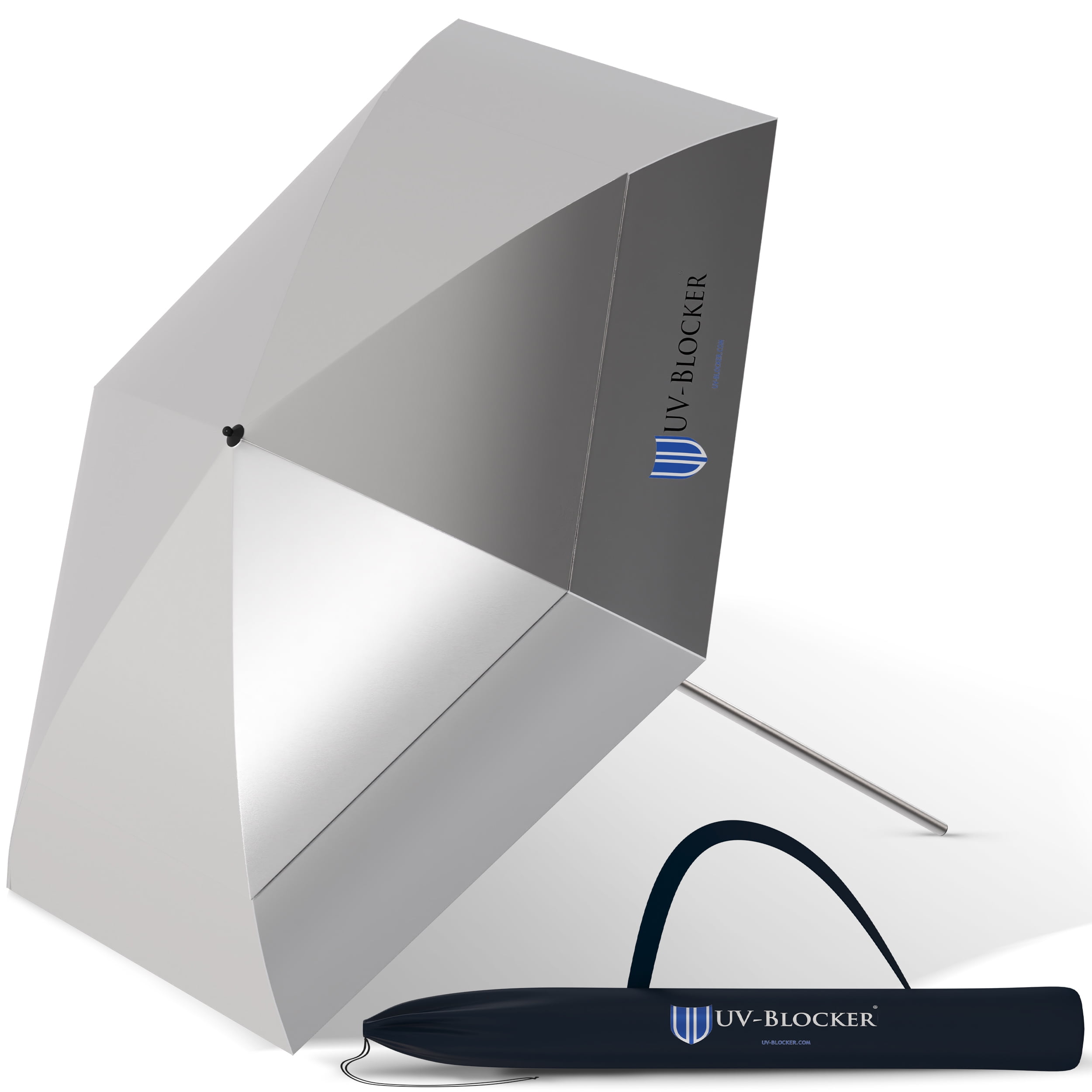 UV Blocker Beach Umbrella Sun Protection UPF 55+ Heavy Duty Large Beach