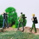 thumbnail image 2 of Resin 1:64 Scale Figure Diorama Street Hiker Character Figurine Backpacker Suit Miniature Puppet San, 2 of 5