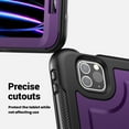 thumbnail image 2 of Decase for iPad Pro 11 Inch (2022/2021/ 2020/2018) Case,Rugged Shockproof Tablet Cover with 360° Rotating Hand Strap Foldable Hidden Stand,for iPad 11 (4th/ 3rd/ 2nd/ 1st) Generation,Purple, 2 of 7
