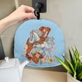 thumbnail image 5 of HELLHERO Polyester Canvas Teapot Protective Creative Keep Warm Dust Proof for Kitchen White Horse Floral Design, 5 of 8