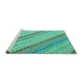 thumbnail image 2 of Ahgly Company Machine Washable Indoor Rectangle Southwestern Turquoise Blue Country Area Rugs, 4' x 6', 2 of 4