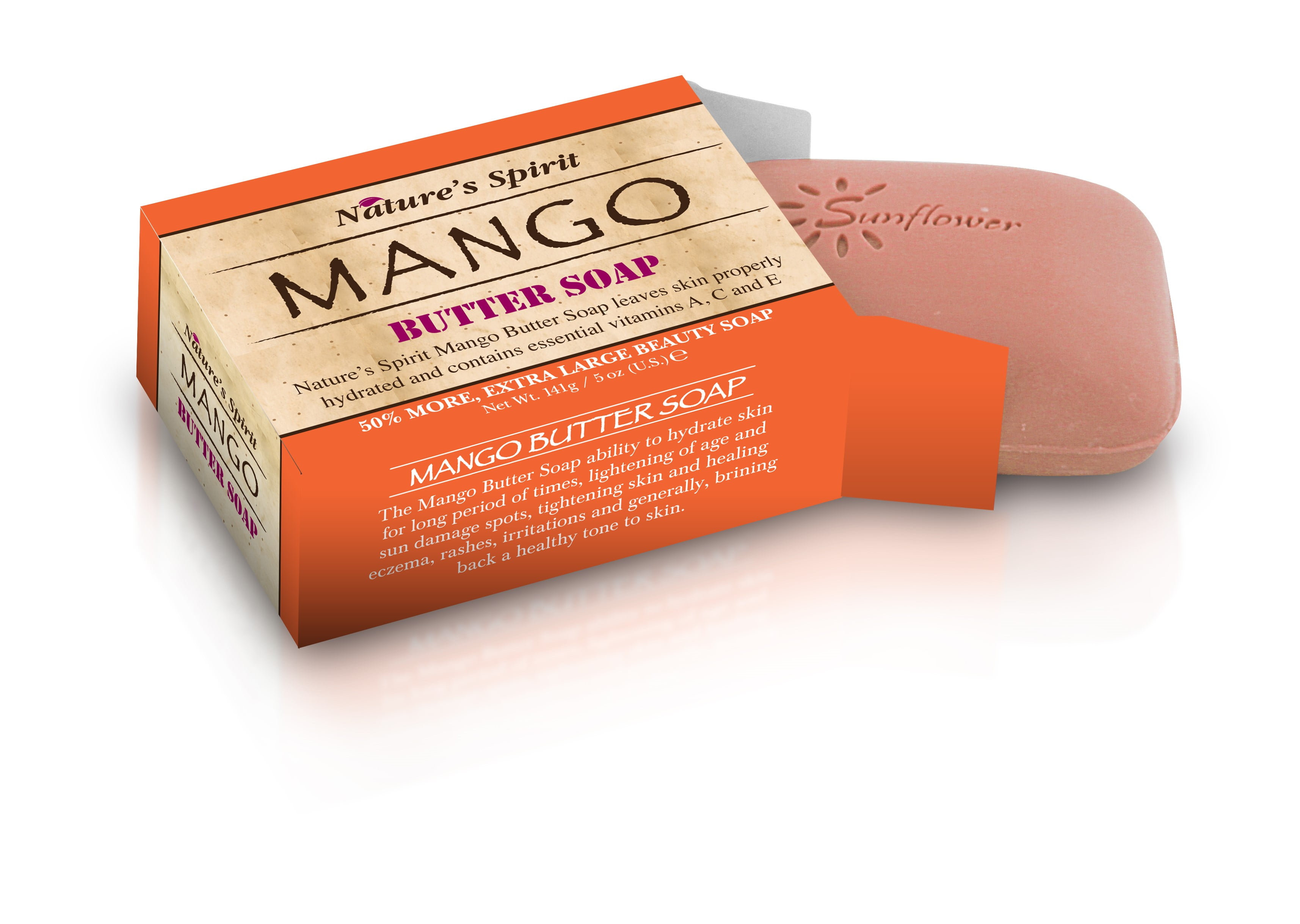 Sunflower Nature's Spirit Butter Soap, Mango, 5 Oz