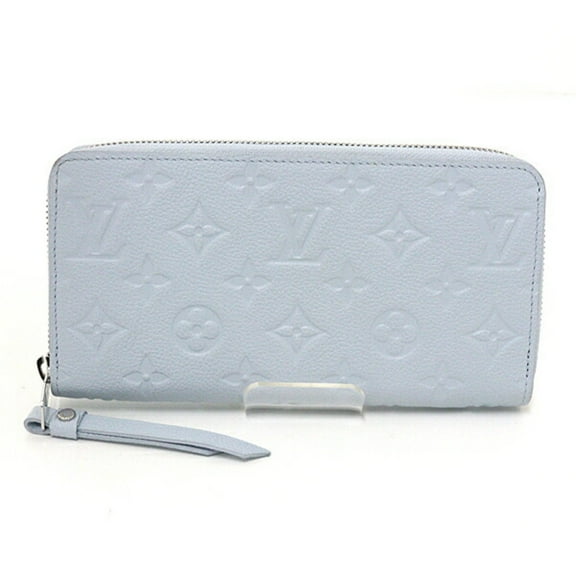 Pre-Owned Louis Vuitton Zippy Wallet Monogram Empreinte Washed Blue M11969 Long