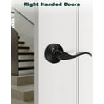 thumbnail image 2 of Matte Passage Door Levers Wave Style Hall Closet Handles Interior Door Handle Keyless NonLocking Lever Sets Reversible for Right & Left Side Drop Lever Shape, 2 of 6