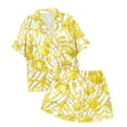 thumbnail image 4 of Women’s Loungewear Sets – Loungewear for Comfort and Style Women's Pajamas Set Casual Print Short Sleeve Button Down Shirt Pajamas Shorts Set Pajamas, 4 of 4
