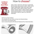 thumbnail image 4 of Batidor de borde flexible para batidora de pie con cabezal inclinable Kitchen Aid, accesorios para batidora de 4,5 a 5 cuartos de galón con, 4 of 5