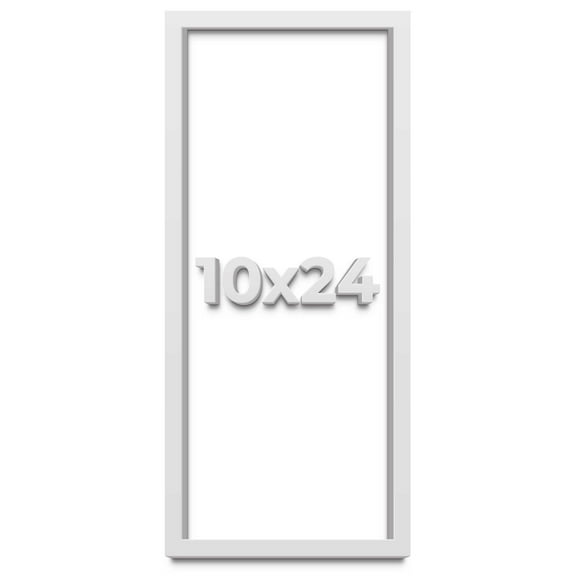 10x24 Shadow Box Frame White | 2 Inches Deep Real Wood Contemporary Shadowbox Display Frame | UV