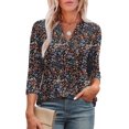 thumbnail image 1 of Tops OFEEFAN de manga 3/4 para mujer estampados para verano 2025, 1 of 5
