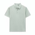 thumbnail image 5 of Dolkfu Retro Vintage Men'S&nbsp;Shirts Short Sleeve Collared Button Green Polos Minimalist Plaid Modern Tops Green,Xl, 5 of 6