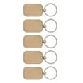 thumbnail image 2 of 20 Pack Blank Wooden Key Chain Unfinished Wood Pendant Blanks with Keyrings for Tags DIY Key Craft Supplies, 2 of 7