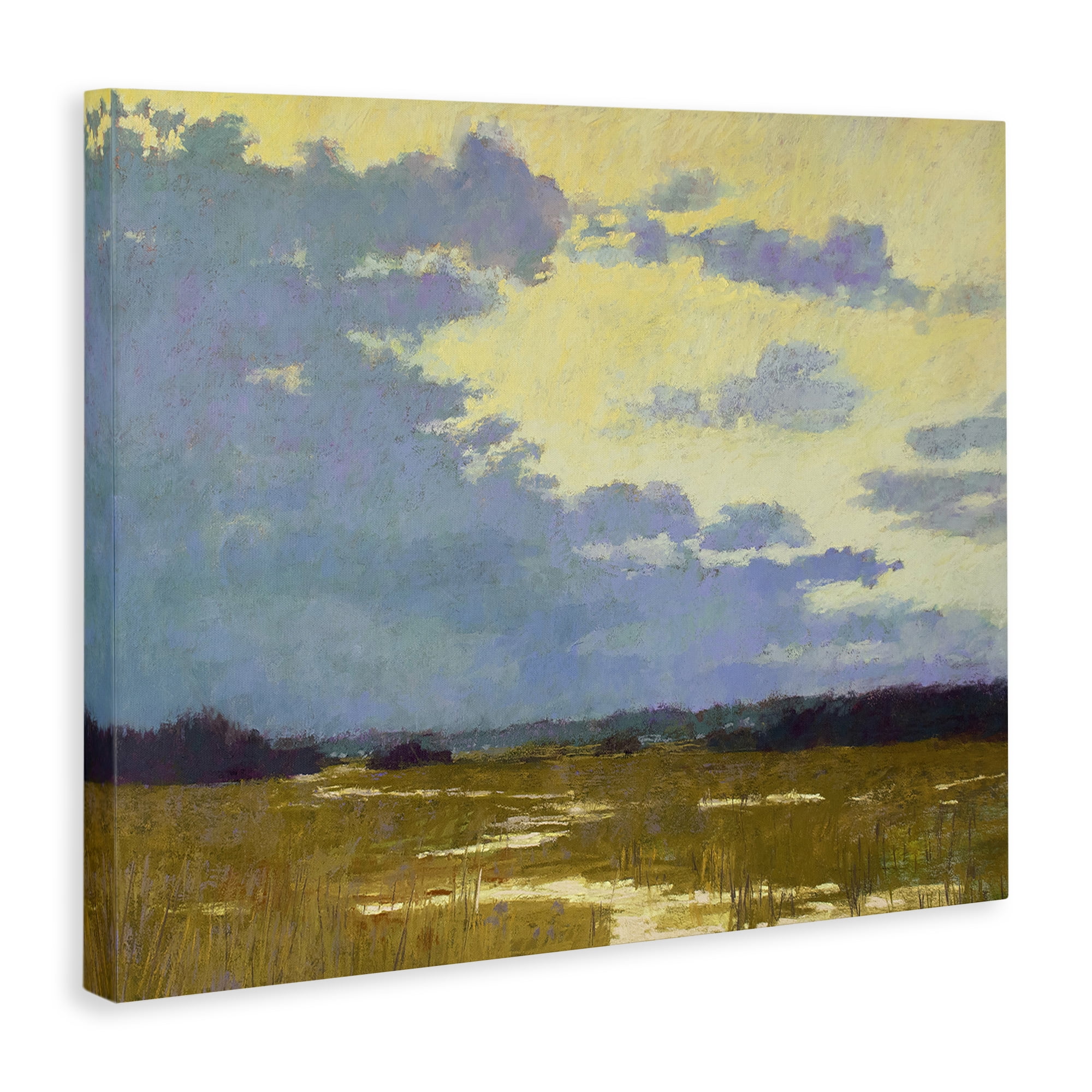 Stupell Industries Rustic Country Clouds Landscape & Nature Painting Wrapped Canvas Art Print Wall Art, 20 x 16