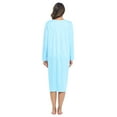 thumbnail image 3 of Casual Nights Women's Long Knitted & Lace Henley Nightgown, 3 of 4