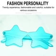 thumbnail image 5 of Fufafayo under $5 Star Sunglasses, Star Shape Sunglasses, Tinted Party Glasses for Women Men, Fashion Rimless Colorful Shades for Wedding Dance Halloween Party, Beach Vacation Photo Prop Accessory, 5 of 6