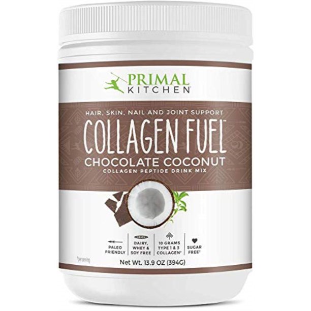primal kitchen collagen peptide drink mix, collagen fuel, chocolate