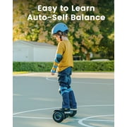 MIHOVER 6.5 Kids Self Balancing All-Terrain Hoverboard- Ride on Toys UL 2272 Certified,250W*2 Motor&LED Lights,Bluetooth Speaker for Ages 6-12,Max Load 176 lbs-Black